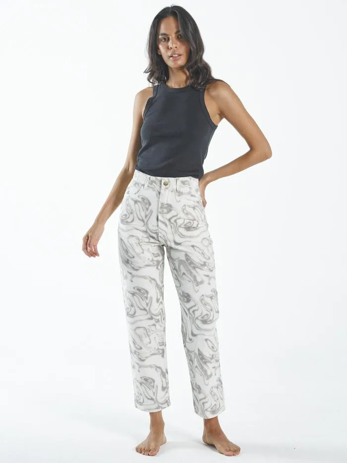 Womens Marbled Paradise Pant Tofu Thrills Pants