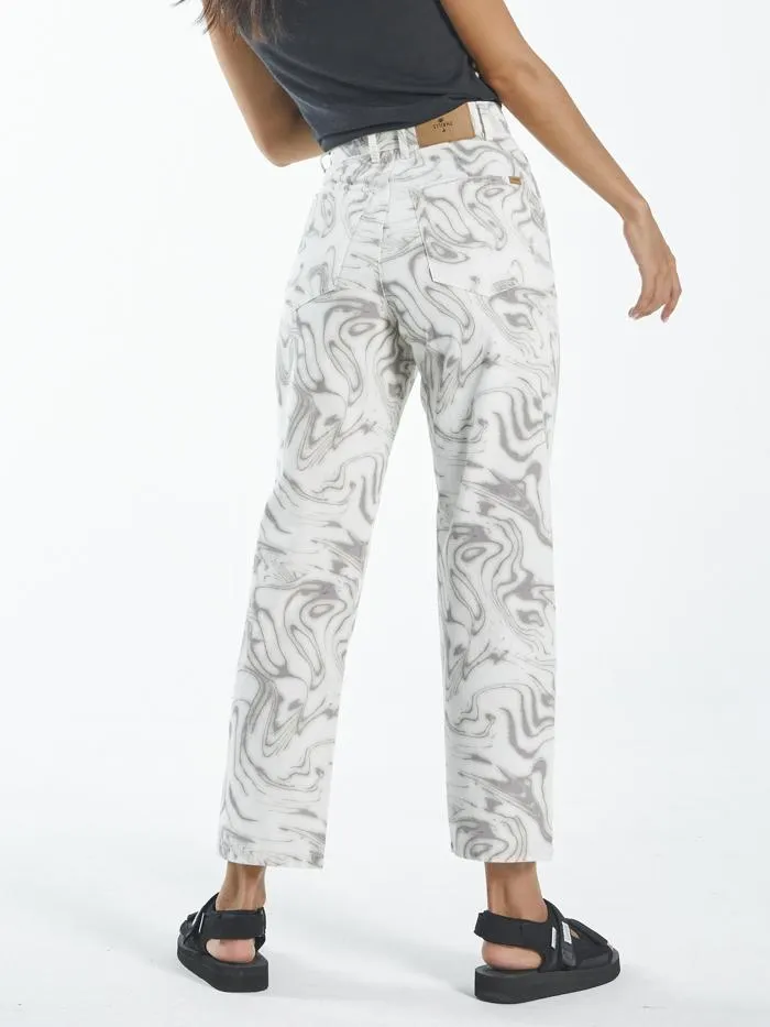 Womens Marbled Paradise Pant Tofu Thrills Pants