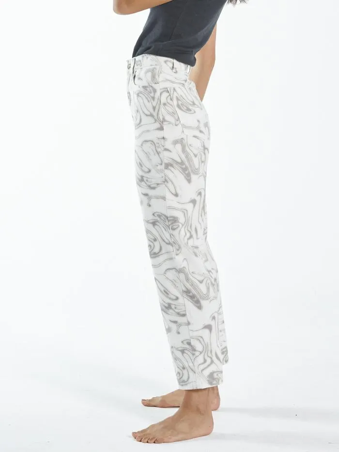 Womens Marbled Paradise Pant Tofu Thrills Pants