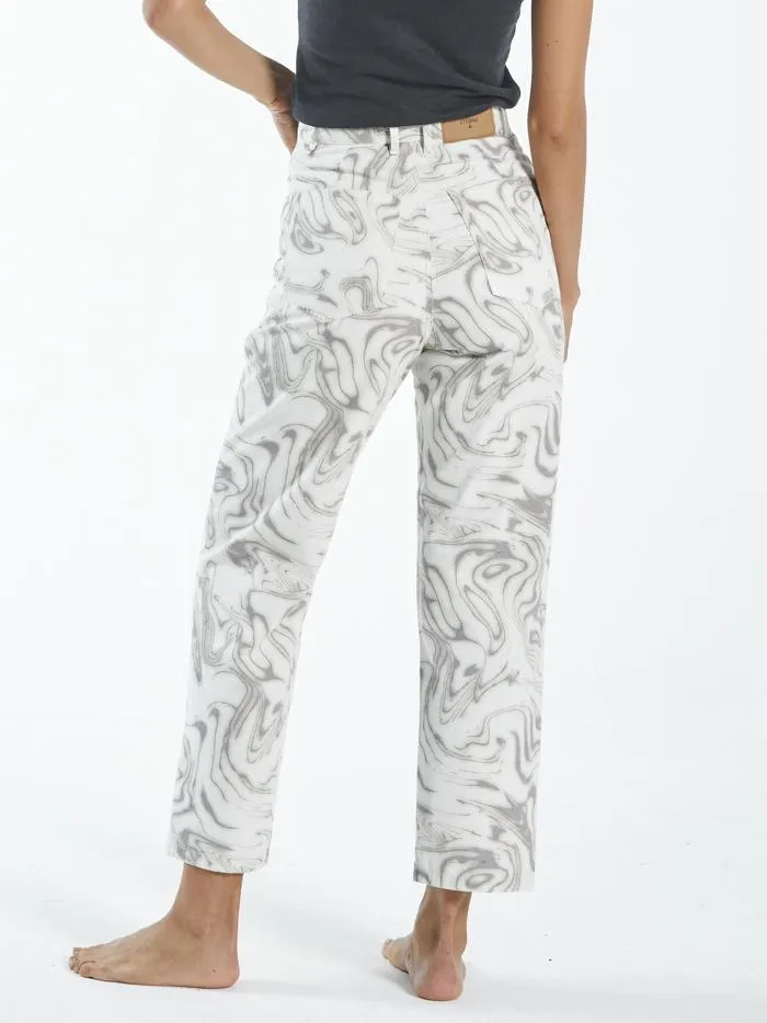 Womens Marbled Paradise Pant Tofu Thrills Pants