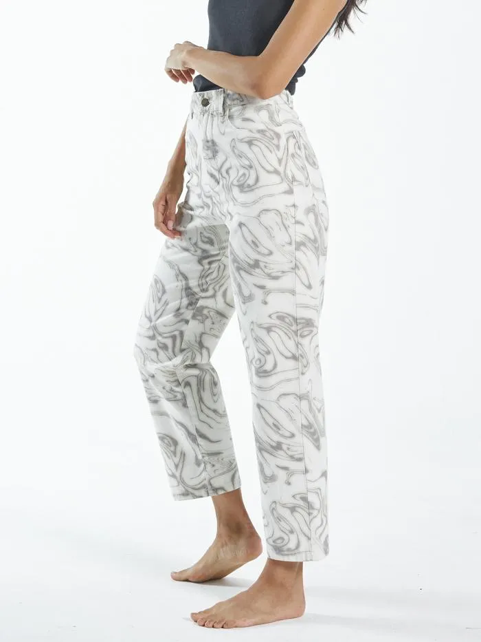 Womens Marbled Paradise Pant Tofu Thrills Pants