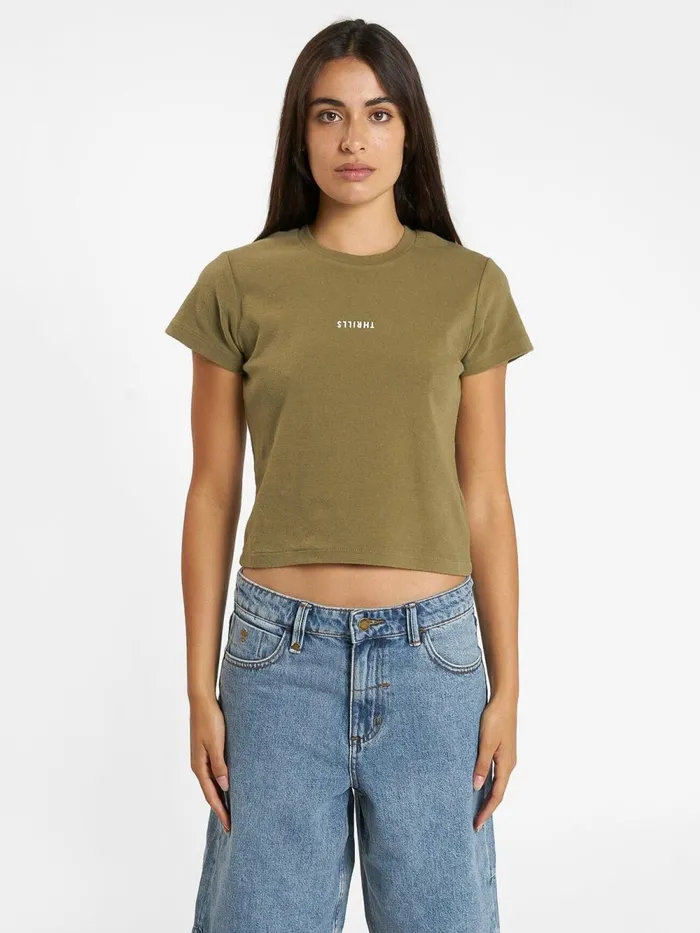 Womens Minimal Mini Tee Aloe Thrills Tops and Tees