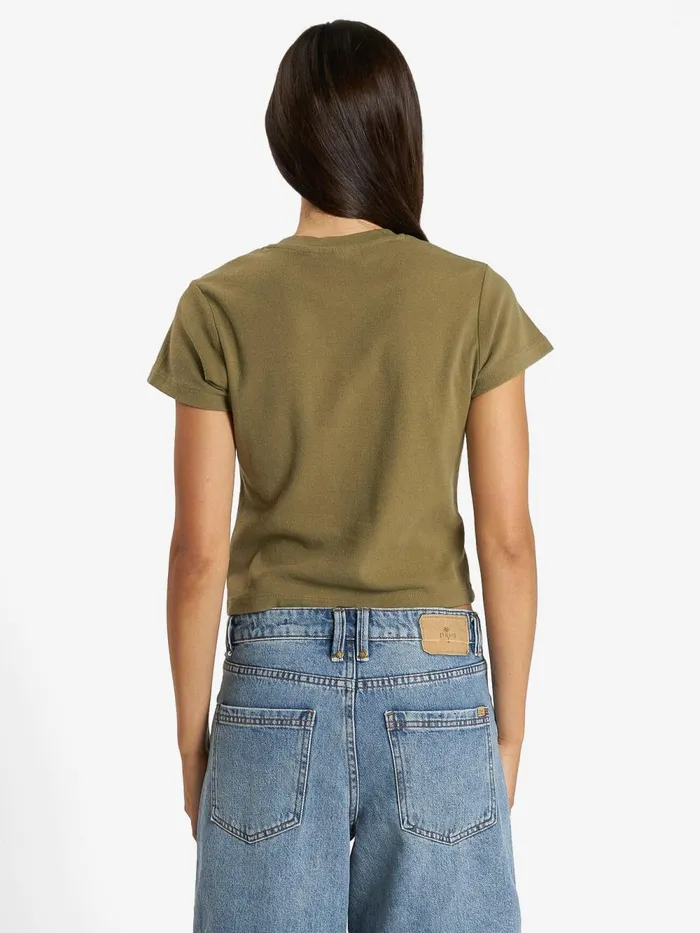 Womens Minimal Mini Tee Aloe Thrills Tops and Tees