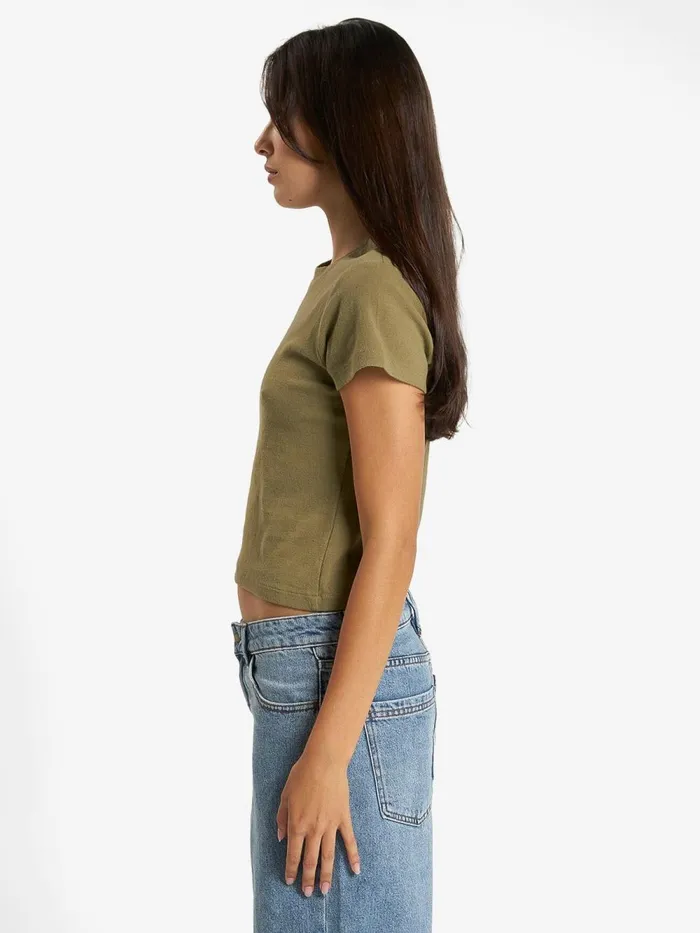 Womens Minimal Mini Tee Aloe Thrills Tops and Tees