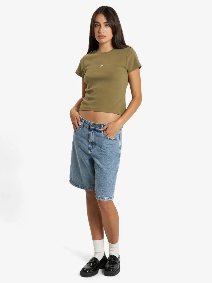 Womens Minimal Mini Tee Aloe Thrills Tops and Tees