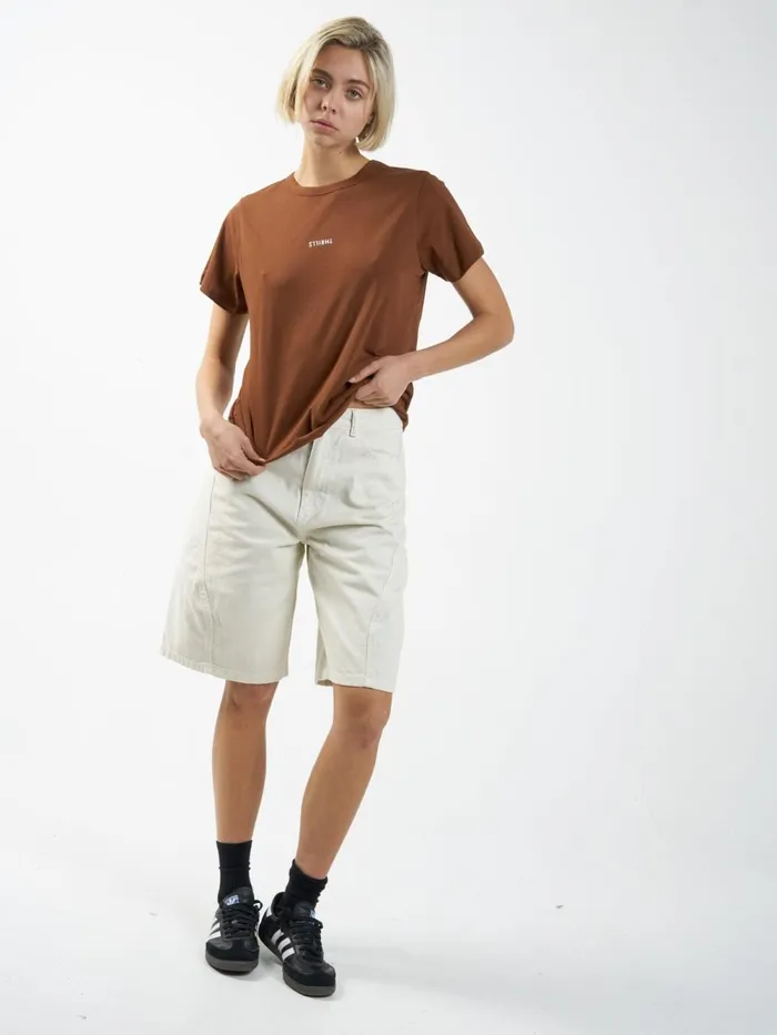 Womens Minimal Relaxed Tee Chestnut Thrills Tops and Tees