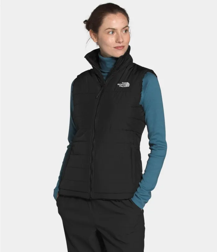 Womens Mossbud Insulated Reversible Vest Tnf Black The North Face Vests
