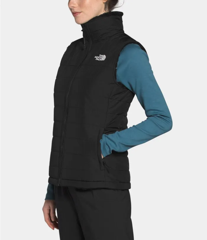 Womens Mossbud Insulated Reversible Vest Tnf Black The North Face Vests