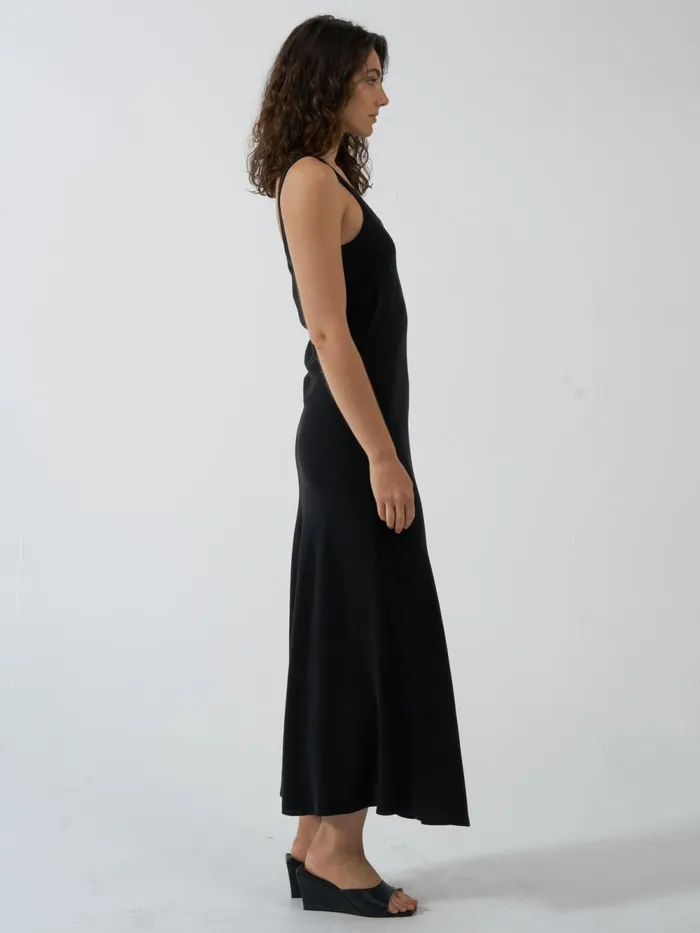 Womens Onyx Slip Dress Antique Black Thrills Dresses