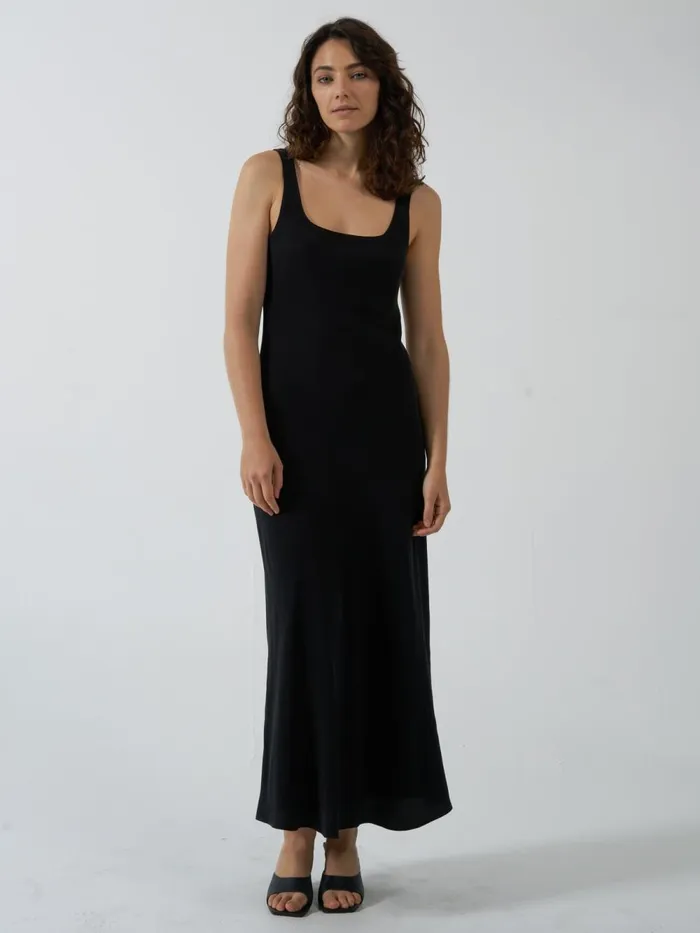 Womens Onyx Slip Dress Antique Black Thrills Dresses