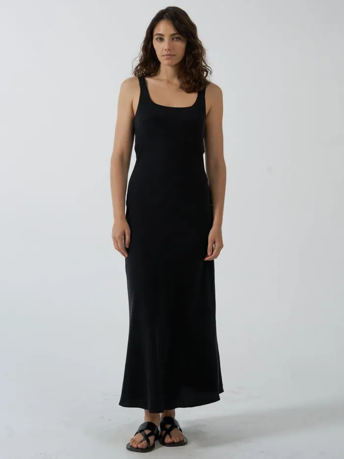 Womens Onyx Slip Dress Antique Black Thrills Dresses