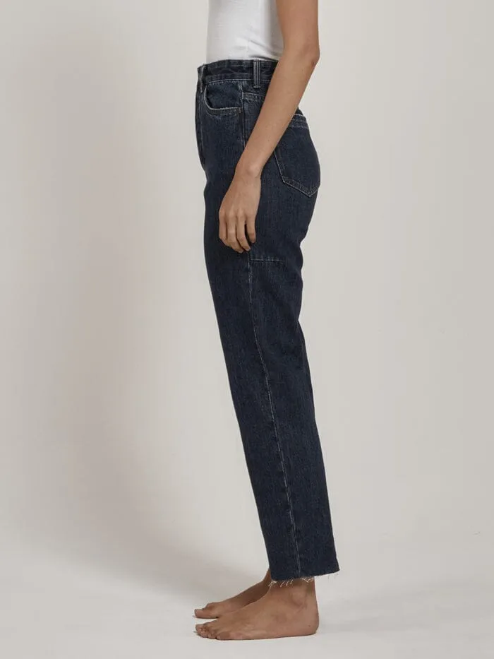 Womens Paige Jean Dark Rinse Blue Thrills Denim