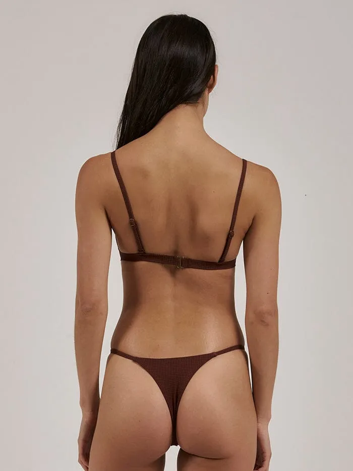 Womens Paradise Code Fixed Triangle Bikini Top Chimney Red Thrills Swim