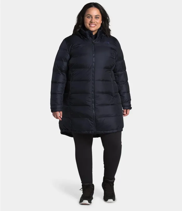 Womens Plus Metropolis Parka III Aviator Navy The North Face Insulated and Down Jackets