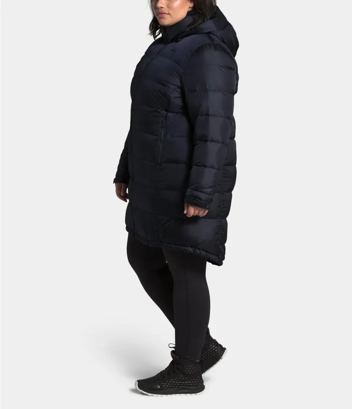 Womens Plus Metropolis Parka III Aviator Navy The North Face Insulated and Down Jackets