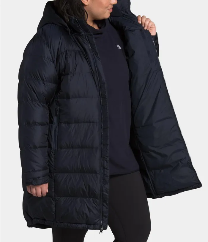 Womens Plus Metropolis Parka III Aviator Navy The North Face Insulated and Down Jackets