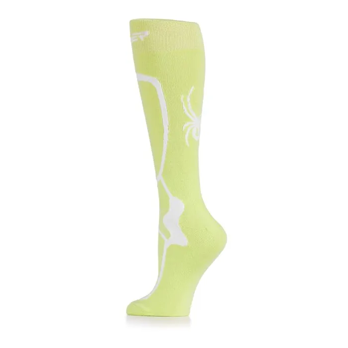 Womens Pro Liner Lime Ice Spyder Socks