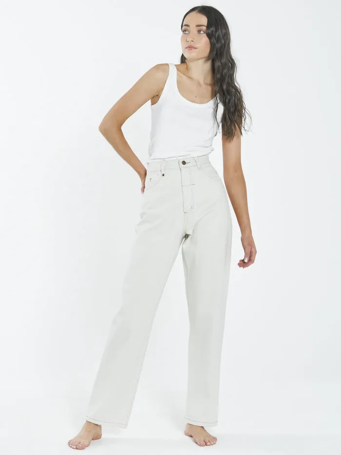 Womens Pulp Jean Vintage Bone Thrills High Waisted Jeans