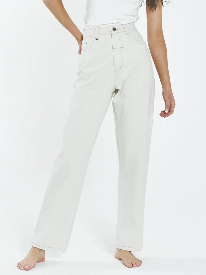 Womens Pulp Jean Vintage Bone Thrills High Waisted Jeans