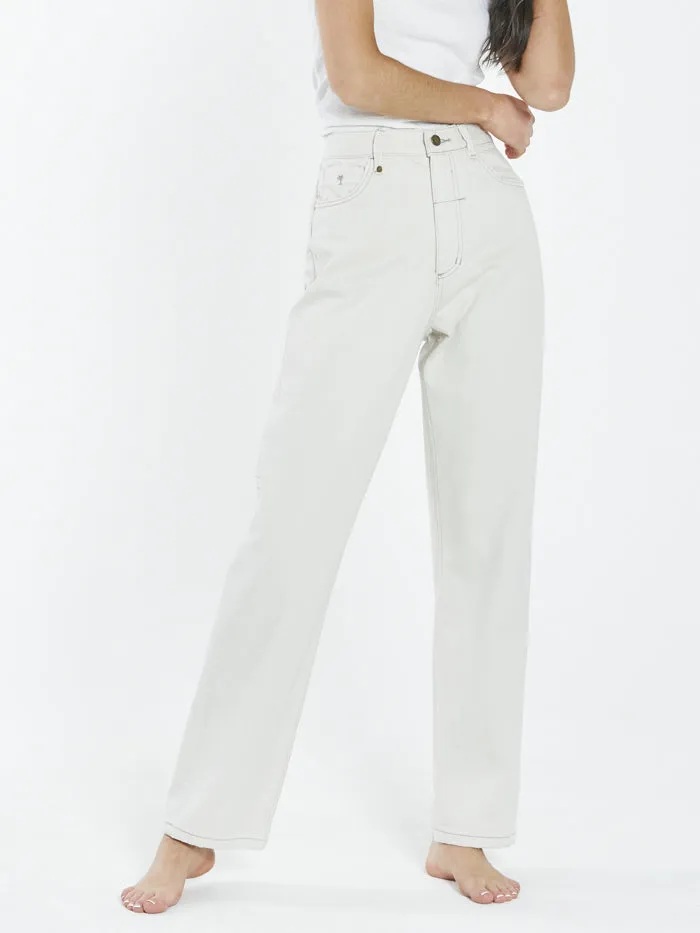 Womens Pulp Jean Vintage Bone Thrills High Waisted Jeans