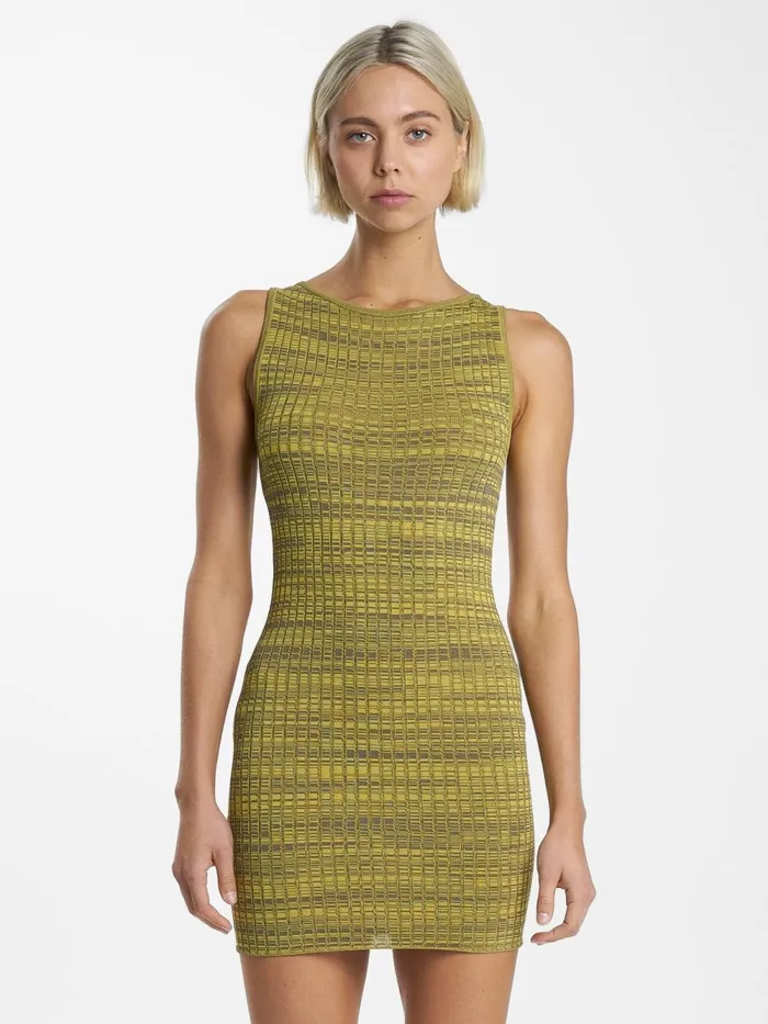 Womens Reaction Knit Mini Dress Antique Moss Thrills Dresses