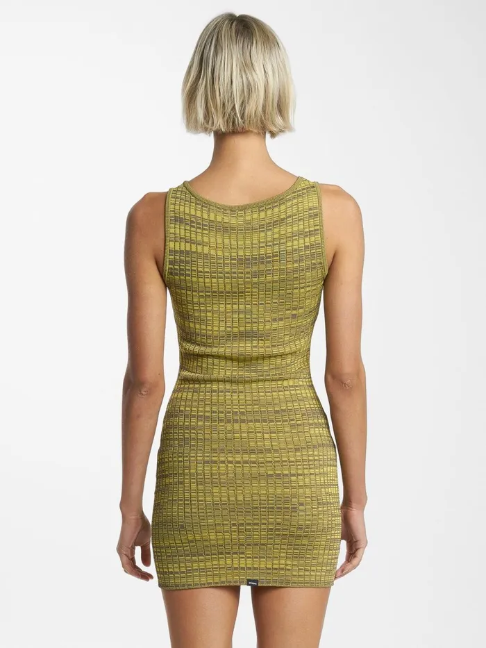 Womens Reaction Knit Mini Dress Antique Moss Thrills Dresses