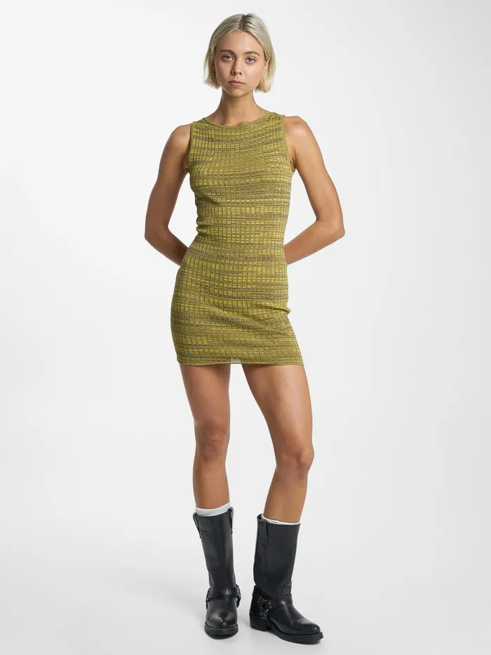 Womens Reaction Knit Mini Dress Antique Moss Thrills Dresses