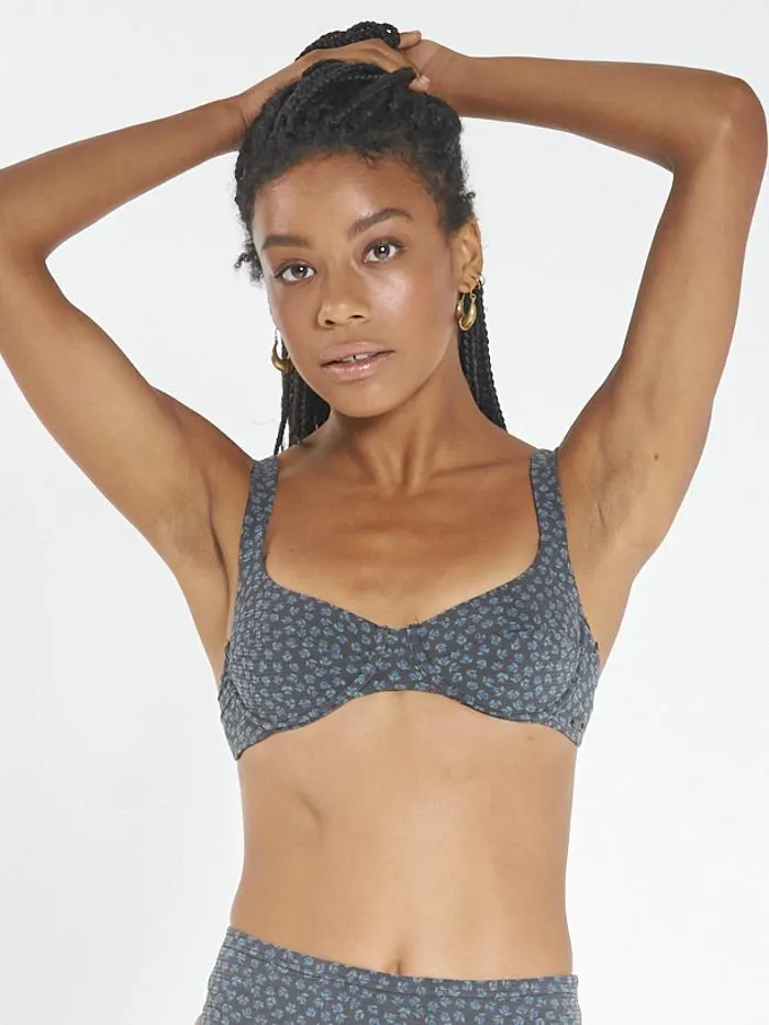 Womens Royal Bloom Underwire Top Royal Blue Thrills Swim