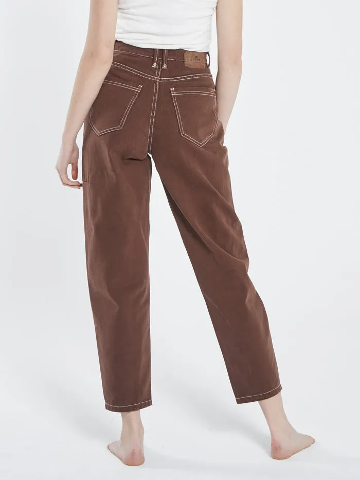 Womens Sabina Jean Washed Cocoa Thrills High Waisted Jeans
