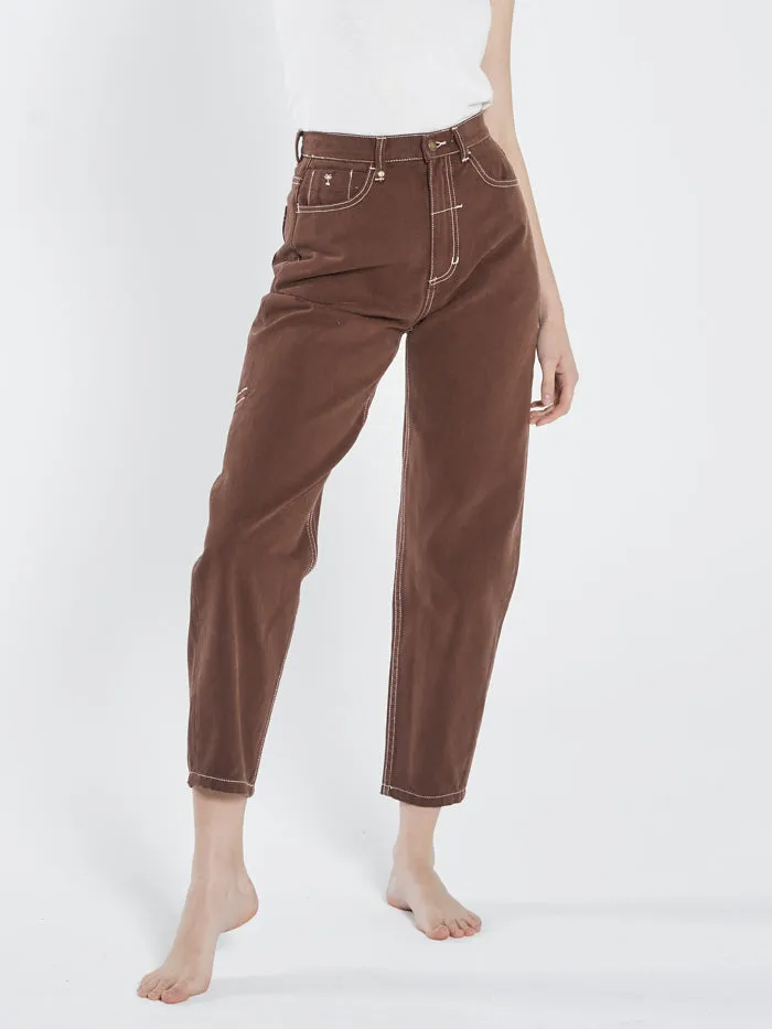 Womens Sabina Jean Washed Cocoa Thrills High Waisted Jeans