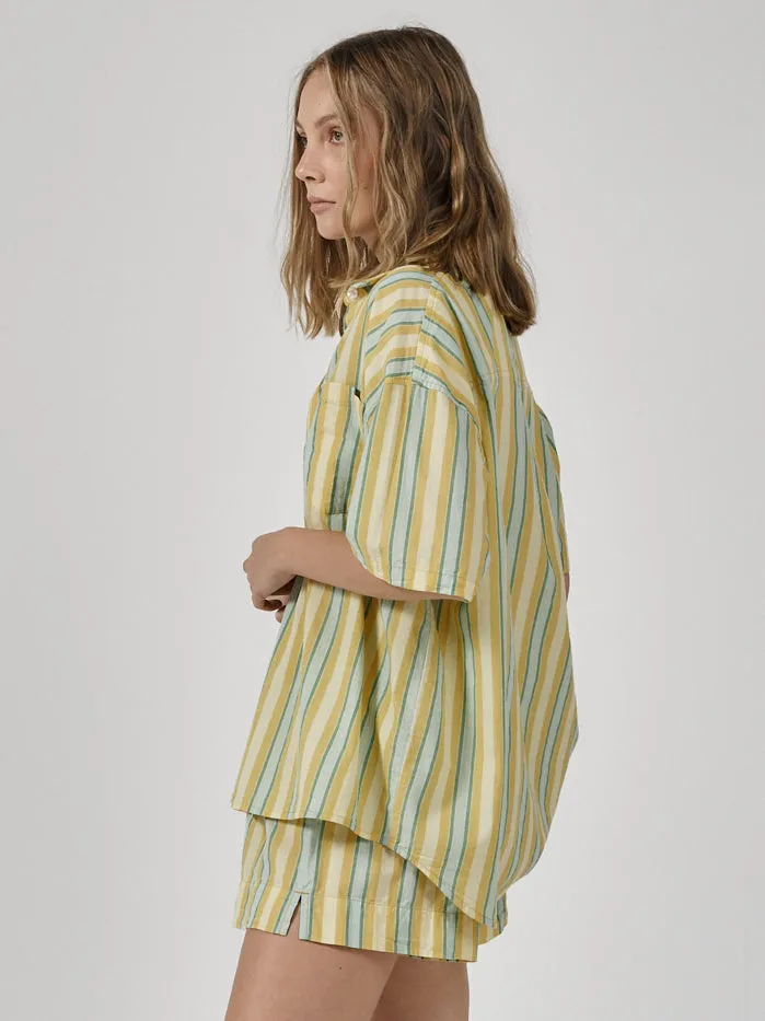 Womens Salon Short Sleeve Shirt Citrus Thrills Tops and Tees