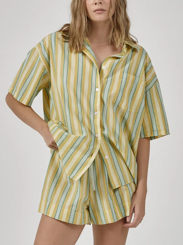 Womens Salon Short Sleeve Shirt Citrus Thrills Tops and Tees