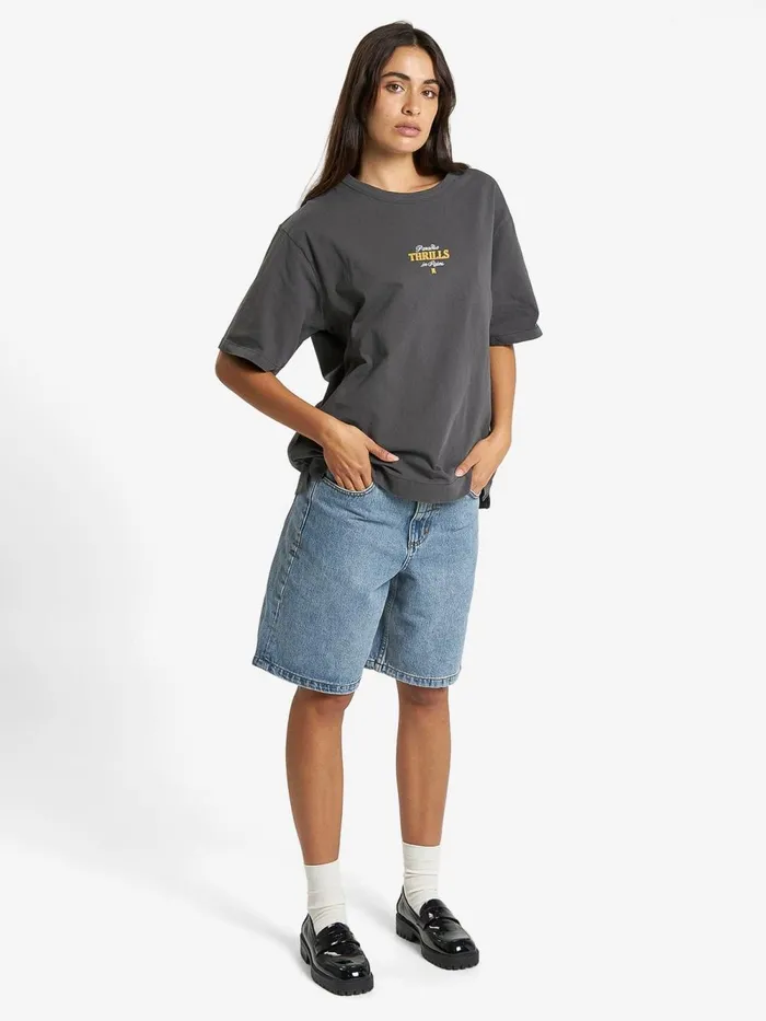 Womens Sessions Box Tee Merch Black Thrills Tops and Tees