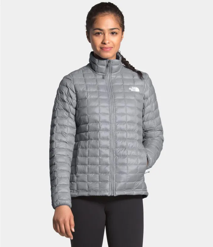 Womens ThermoBall Eco Jacket Mid Grey Matte The North Face Insulated and Down Jackets