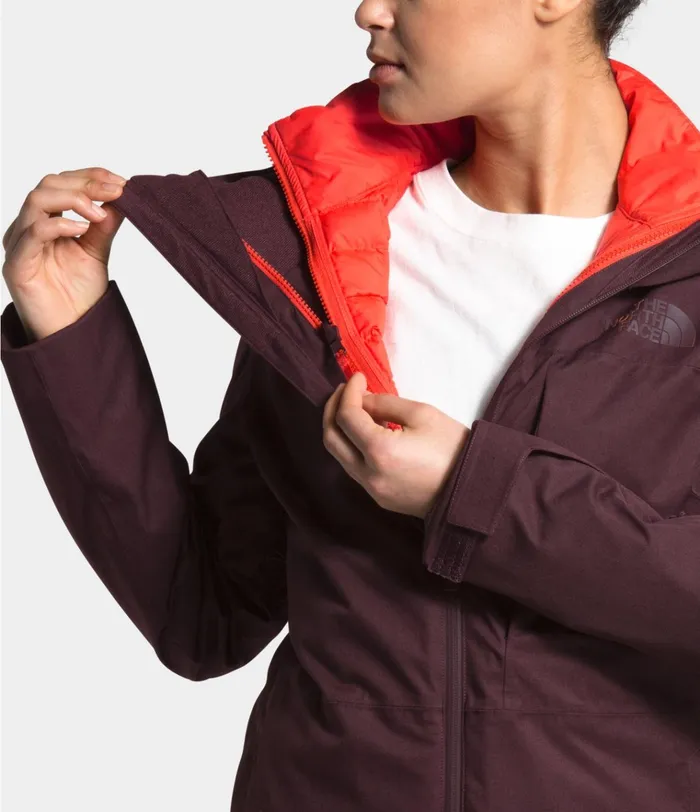 Womens ThermoBall Eco Snow Triclimate Jacket Root Brown Heatherflare The North Face 3In1