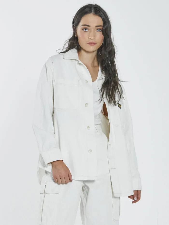 Womens Union Overshirt Heritage White Thrills Jackets