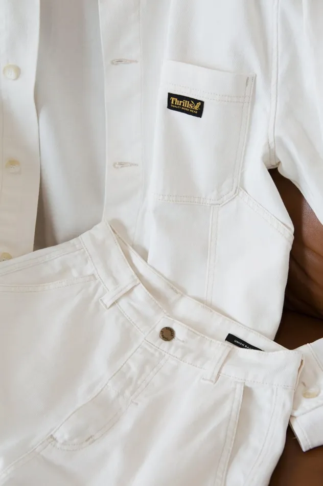 Womens Union Overshirt Heritage White Thrills Jackets