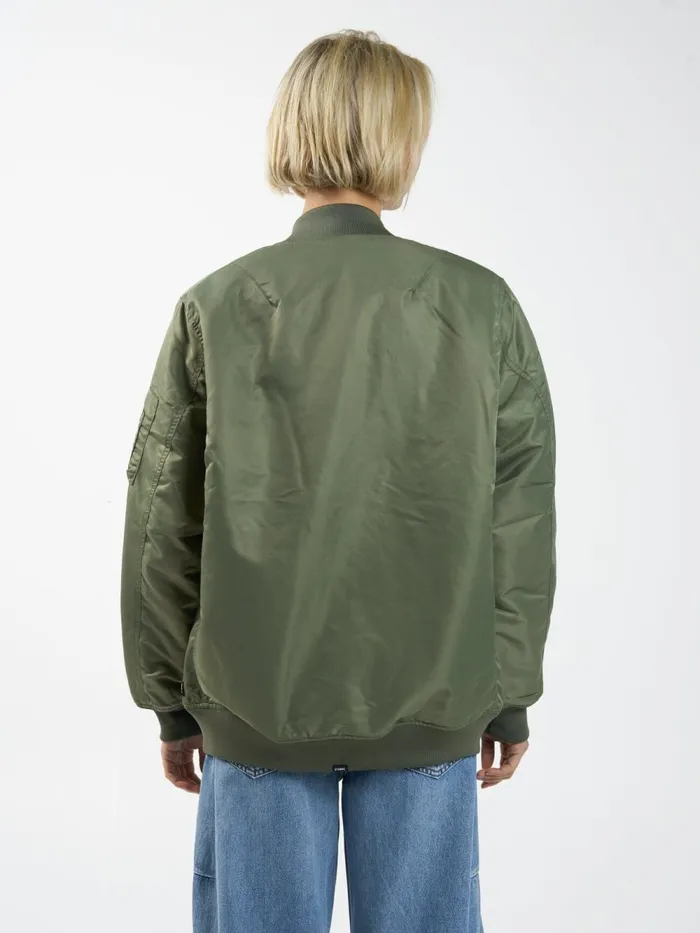 Womens Union Oversized Bomber Mild Army Thrills Jackets