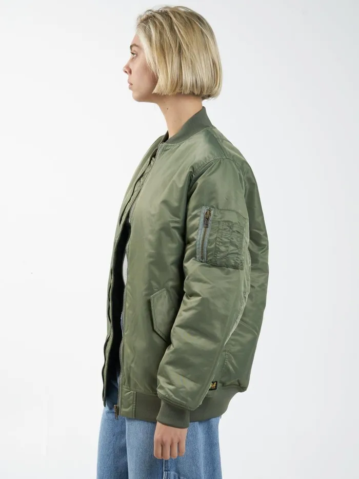 Womens Union Oversized Bomber Mild Army Thrills Jackets