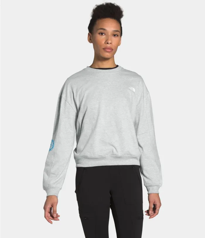 Womens W GRAPHIC COLLECTION LS KNIT TOP Tnf Light Grey Heather The North Face TShirts