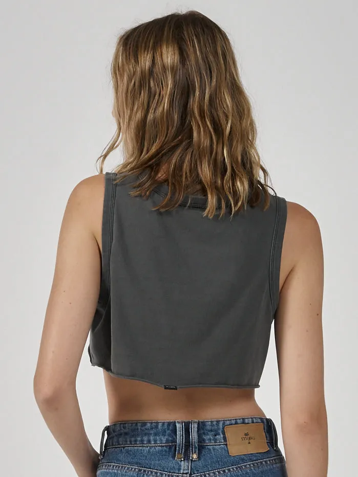 Womens Wind Beneath Super Crop Tank Merch Black Thrills Tops and Tees