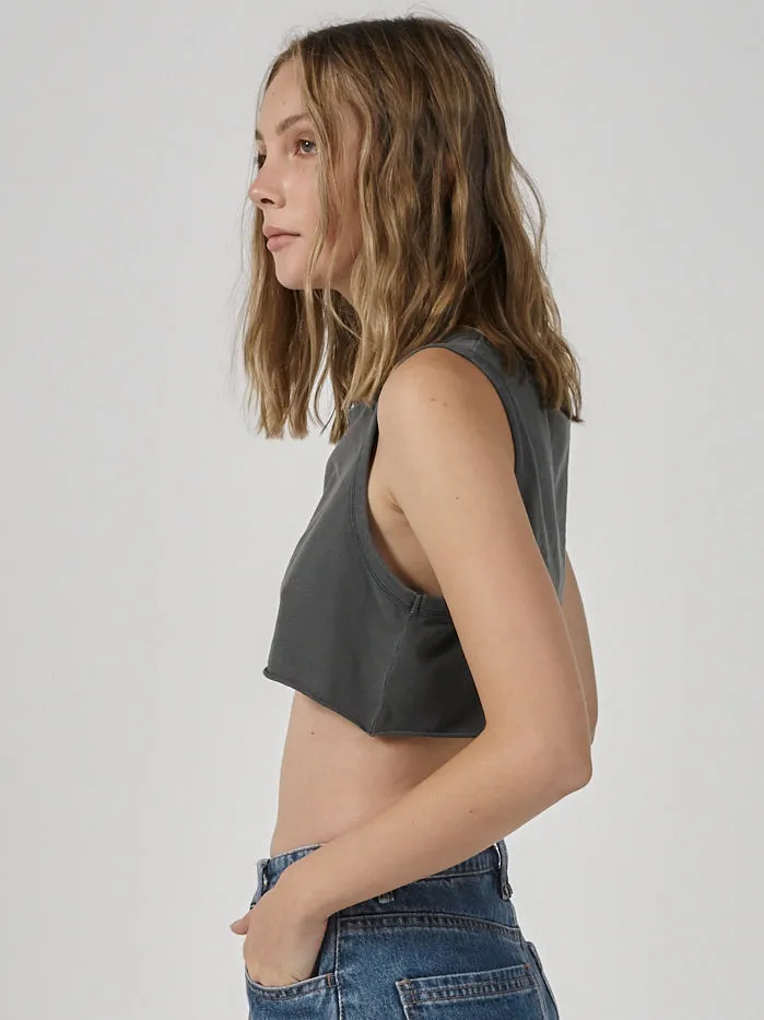 Womens Wind Beneath Super Crop Tank Merch Black Thrills Tops and Tees