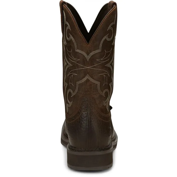 Work Men Justin Boots Amarillo 11034 Steel Toe Work Boot Aged Brown 040brown041