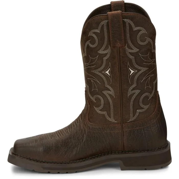 Work Men Justin Boots Amarillo 11034 Steel Toe Work Boot Aged Brown 040brown041