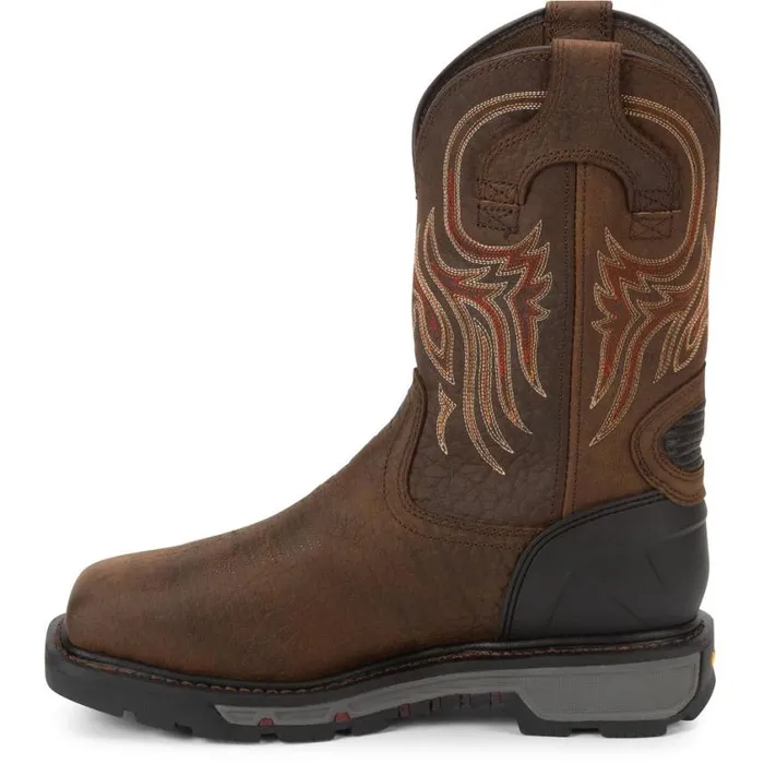 Work Men Justin Boots Driscoll 11034 Met Guard Steel Toe Work Boot Pecan Brown 040brown041