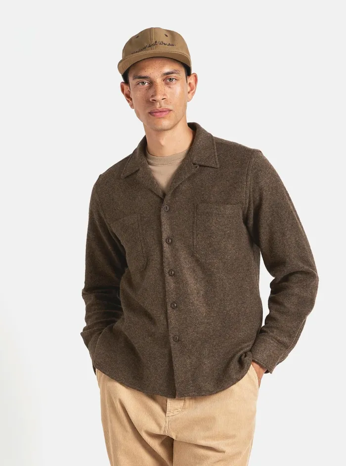 Work Shirt In Bark Dam Marl Men Universal Works Overshirts