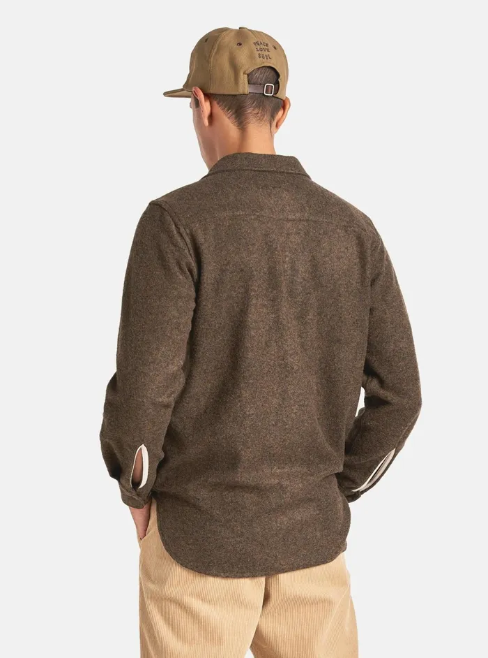 Work Shirt In Bark Dam Marl Men Universal Works Overshirts
