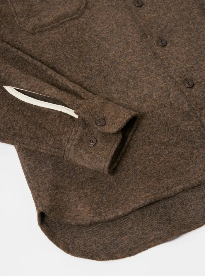 Work Shirt In Bark Dam Marl Men Universal Works Overshirts