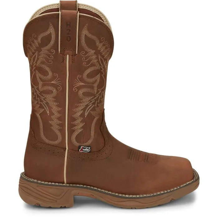 Work Women Justin Boots Rush 11034 Waterproof Work Boot Rustic Tan 040tan041
