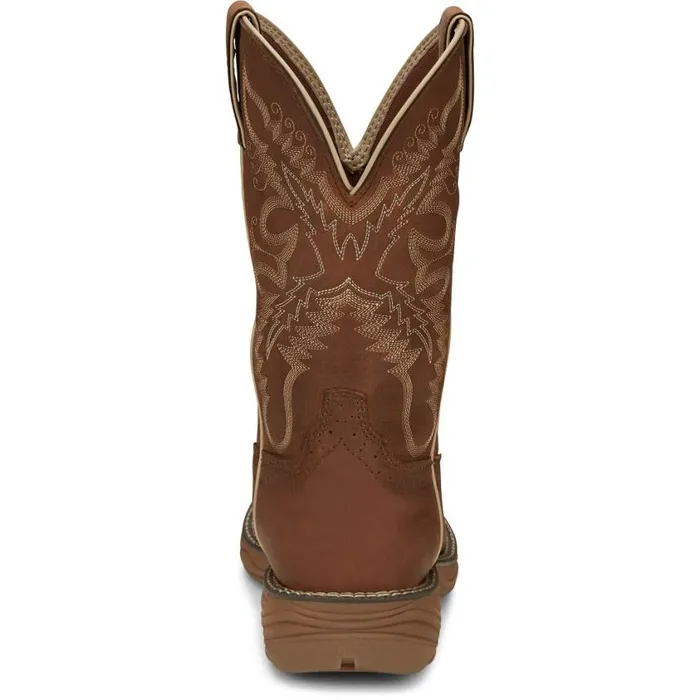 Work Women Justin Boots Rush 11034 Waterproof Work Boot Rustic Tan 040tan041